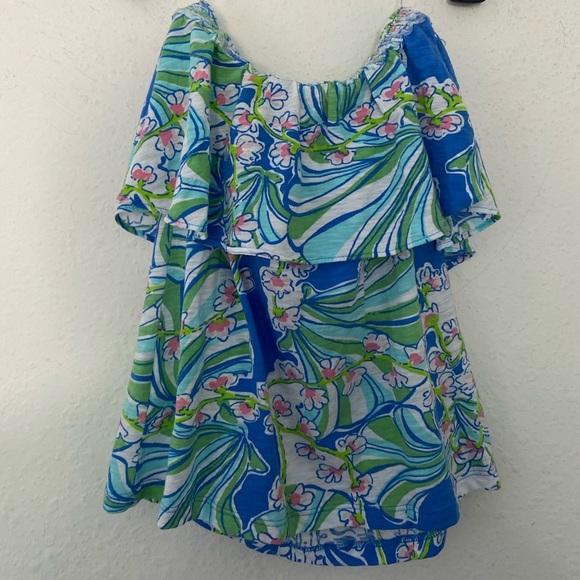 Lilly Pulitzer Wiley Ruffle Tube Top Size XS - Picture 3 of 6